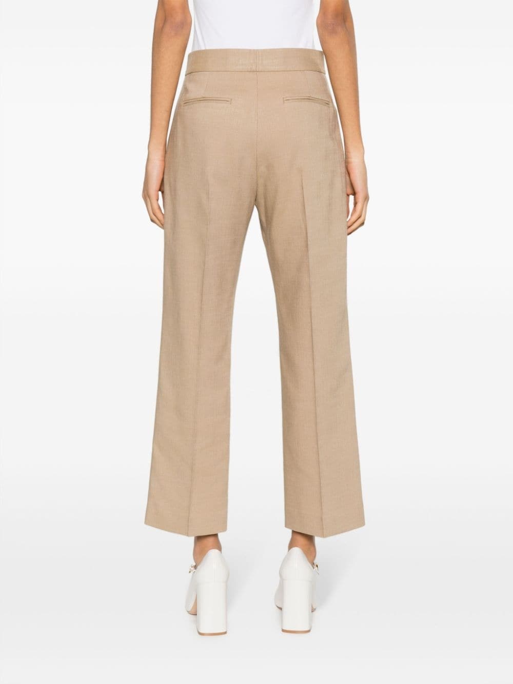 Msgm Straight-leg Cropped Tailored Trousers
