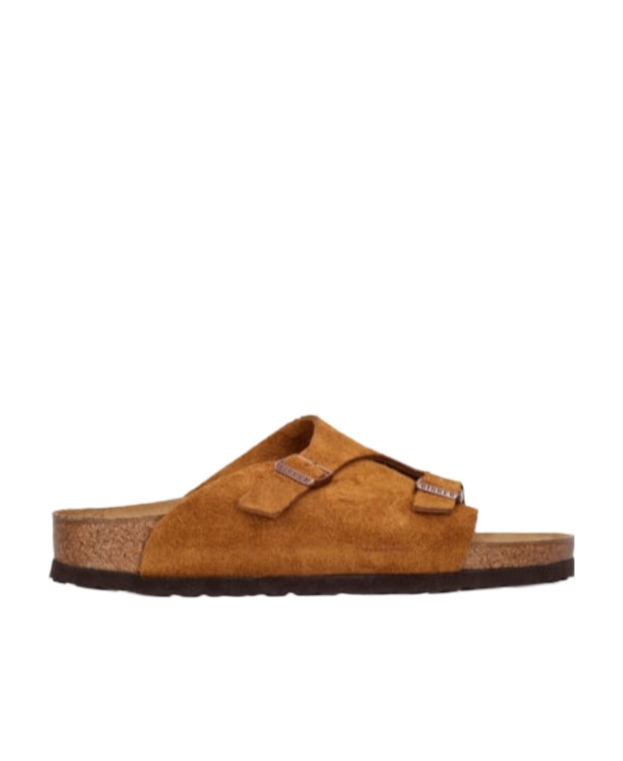 Birkenstock Mink Suede Slippers With Two Adjustable Straps