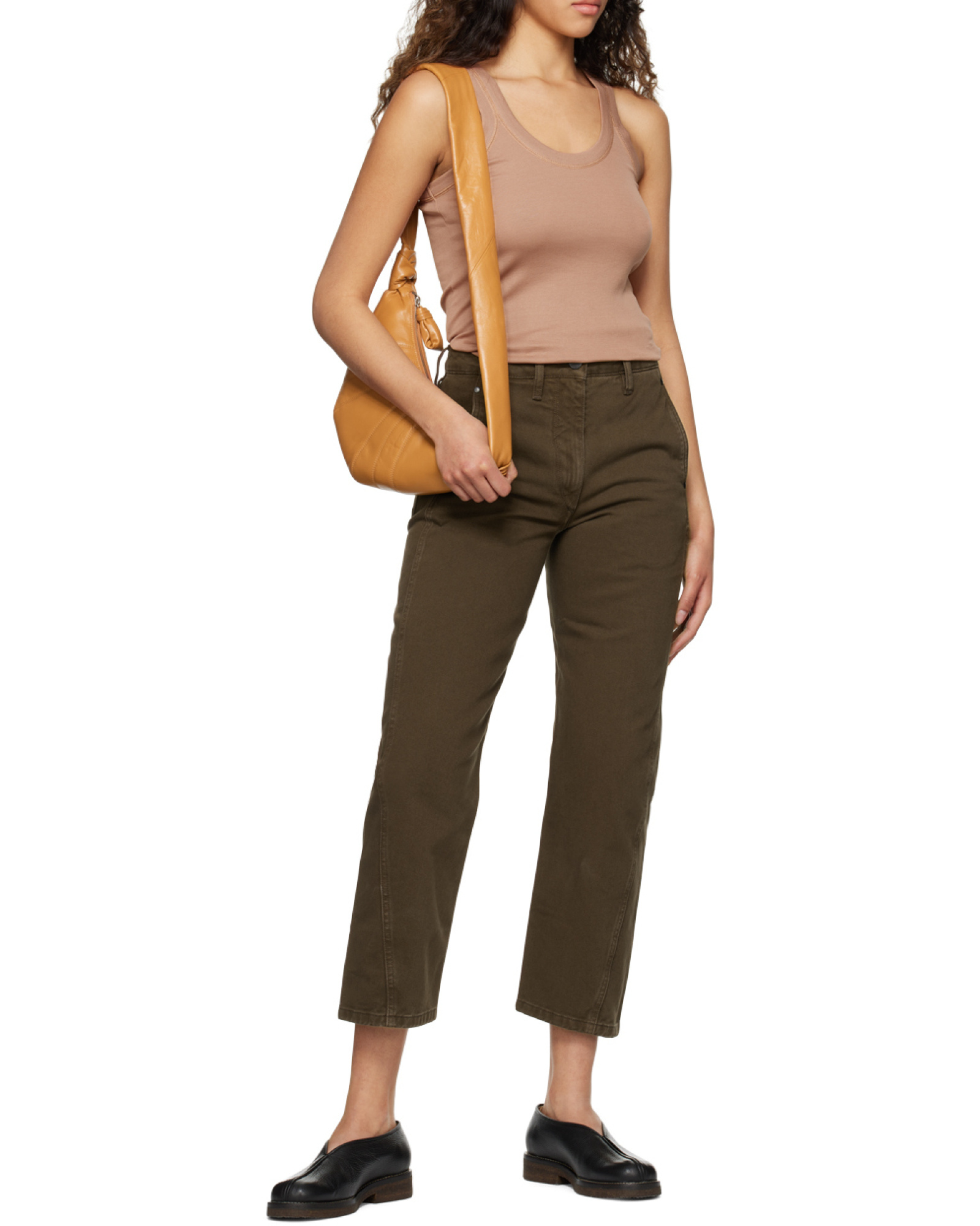 Lemaire Four-pocket Straight Trousers In Brown