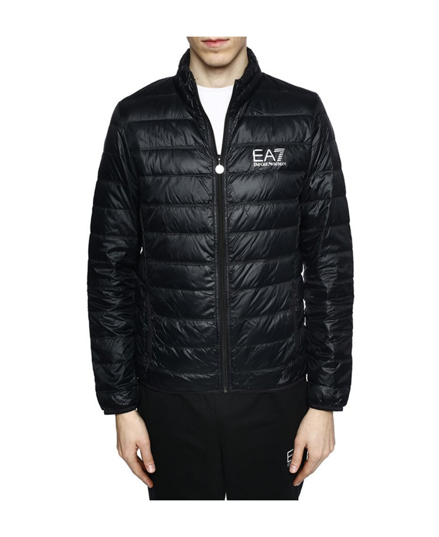 Ea7 Zip Up Jacket In Black