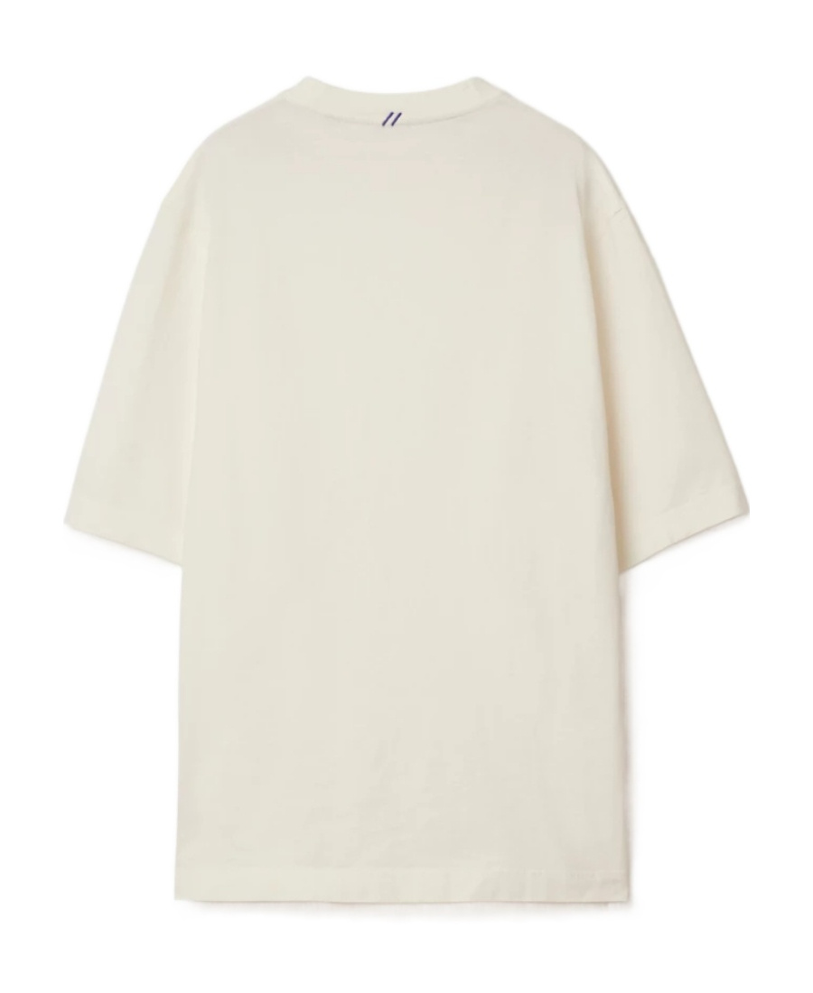 Burberry Ekd Logo-patch Cotton T-shirt In White