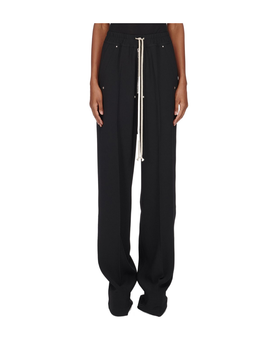 Shop Rick Owens Geth Belas Drawstring-waist Trousers In Black