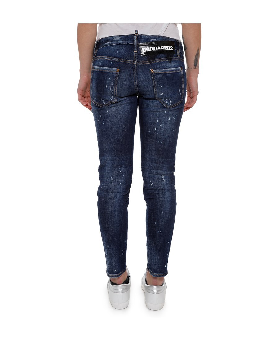 Dsquared2 Slim Distressed Jeans In Blue