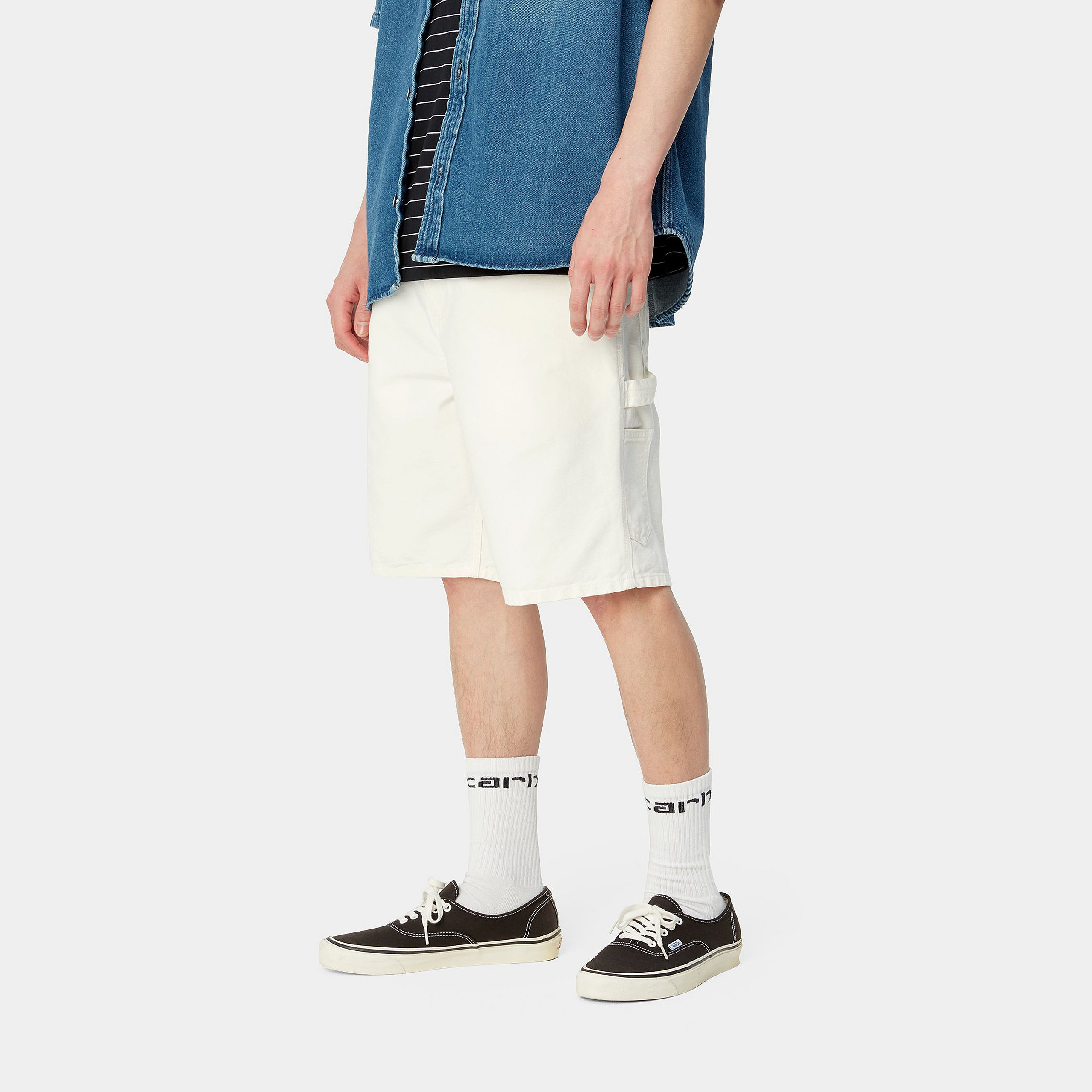 Carhartt Single Knee Shorts In White