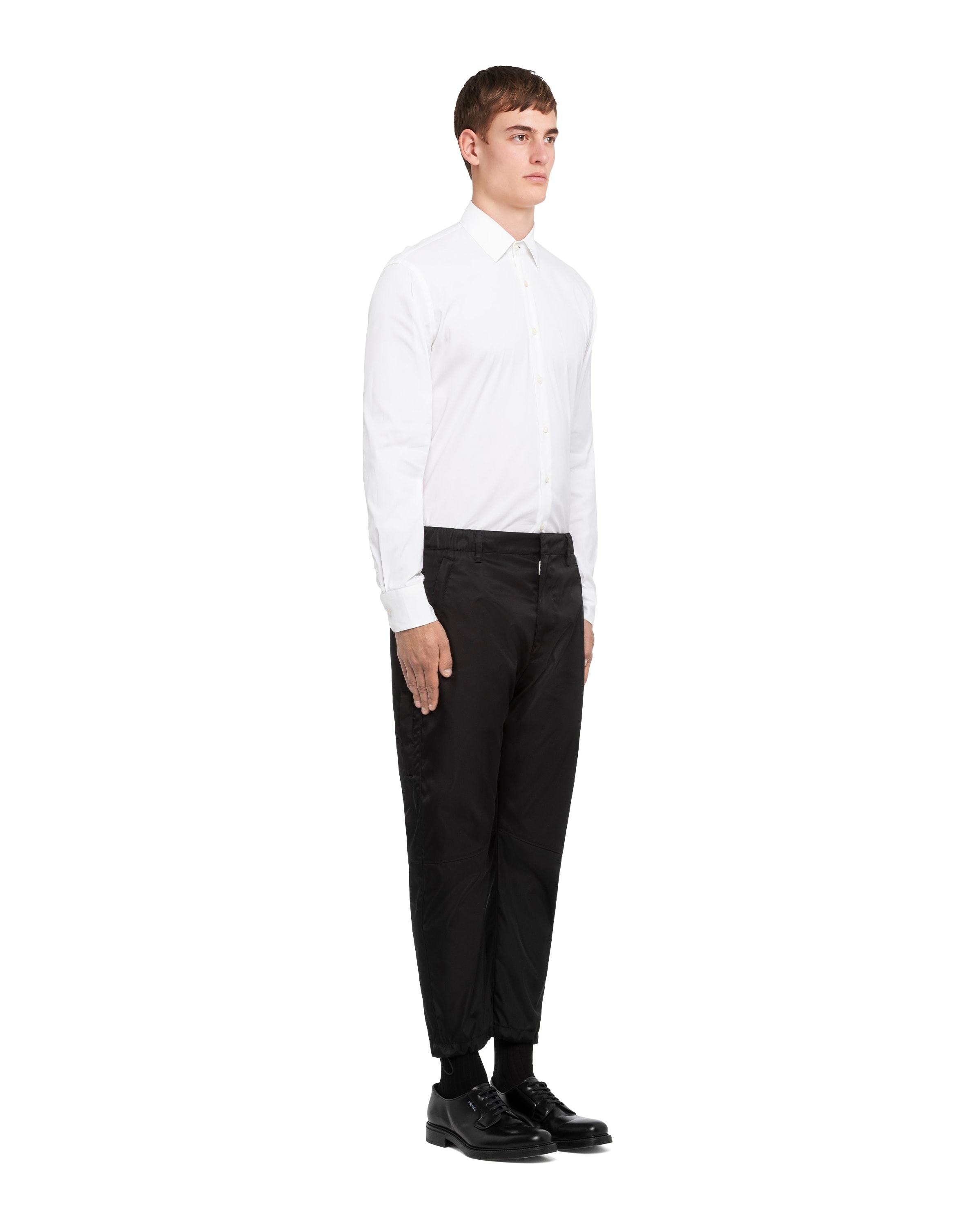 Prada Re-nylon Trousers In Black