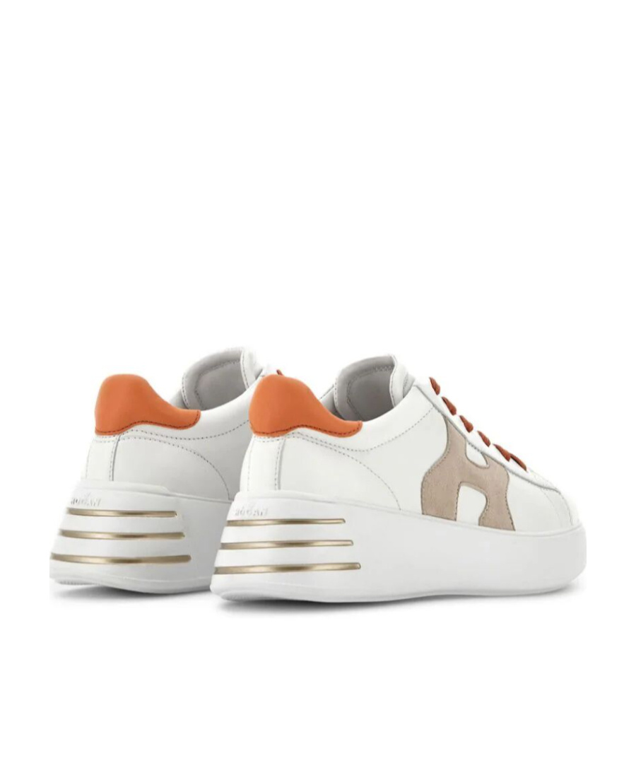Hogan Rebel Sneakers In Nappa Leather Multicolor In White