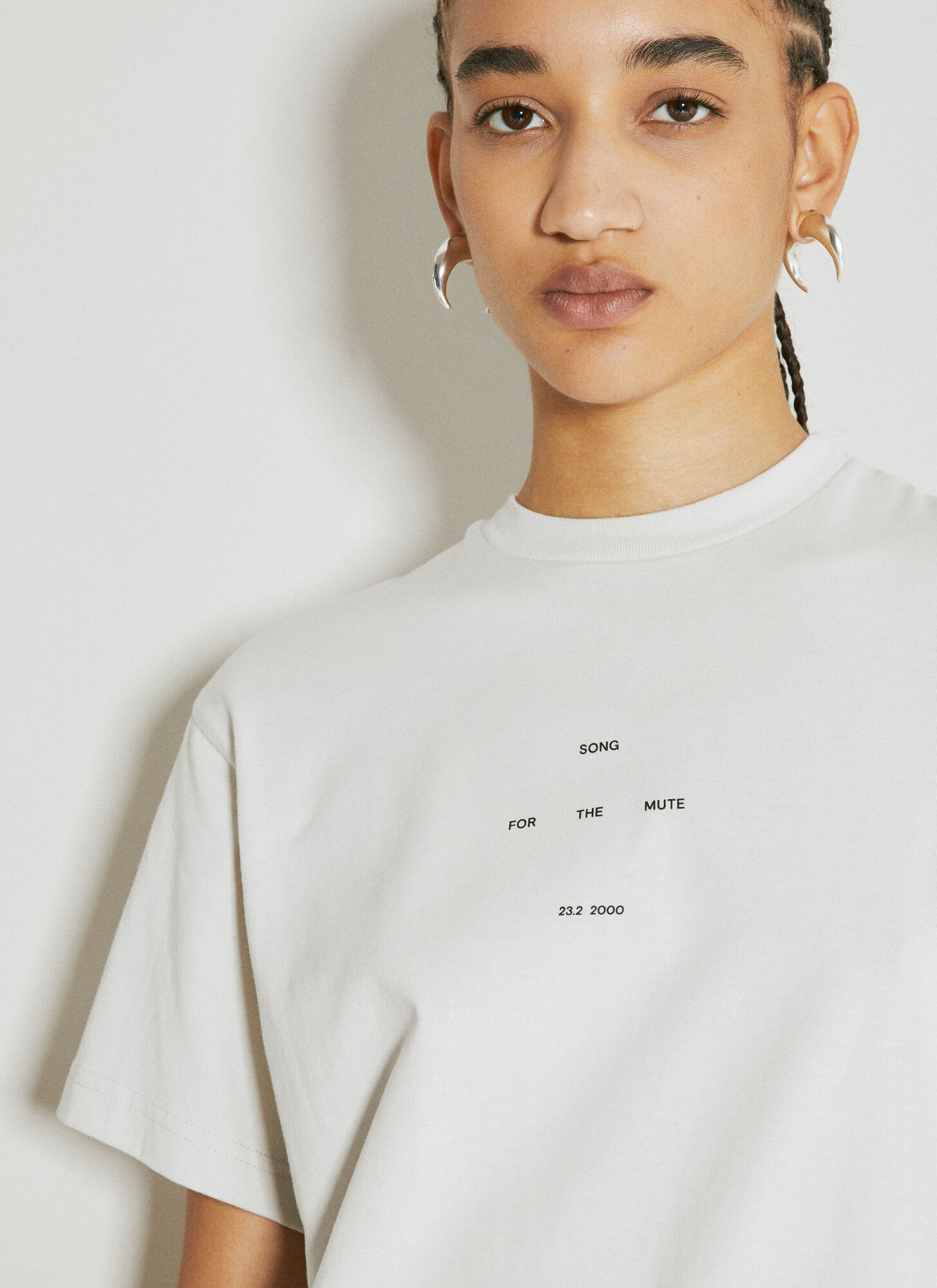 Song For The Mute Logo Print T-shirt In White