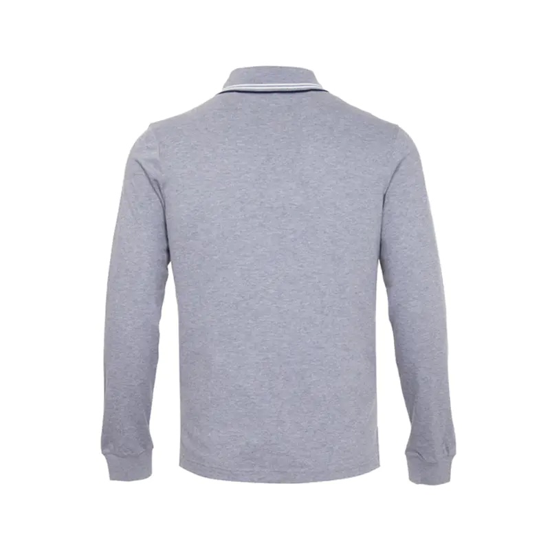 Paul & Shark Long-sleeved Polo Shirt In Gray