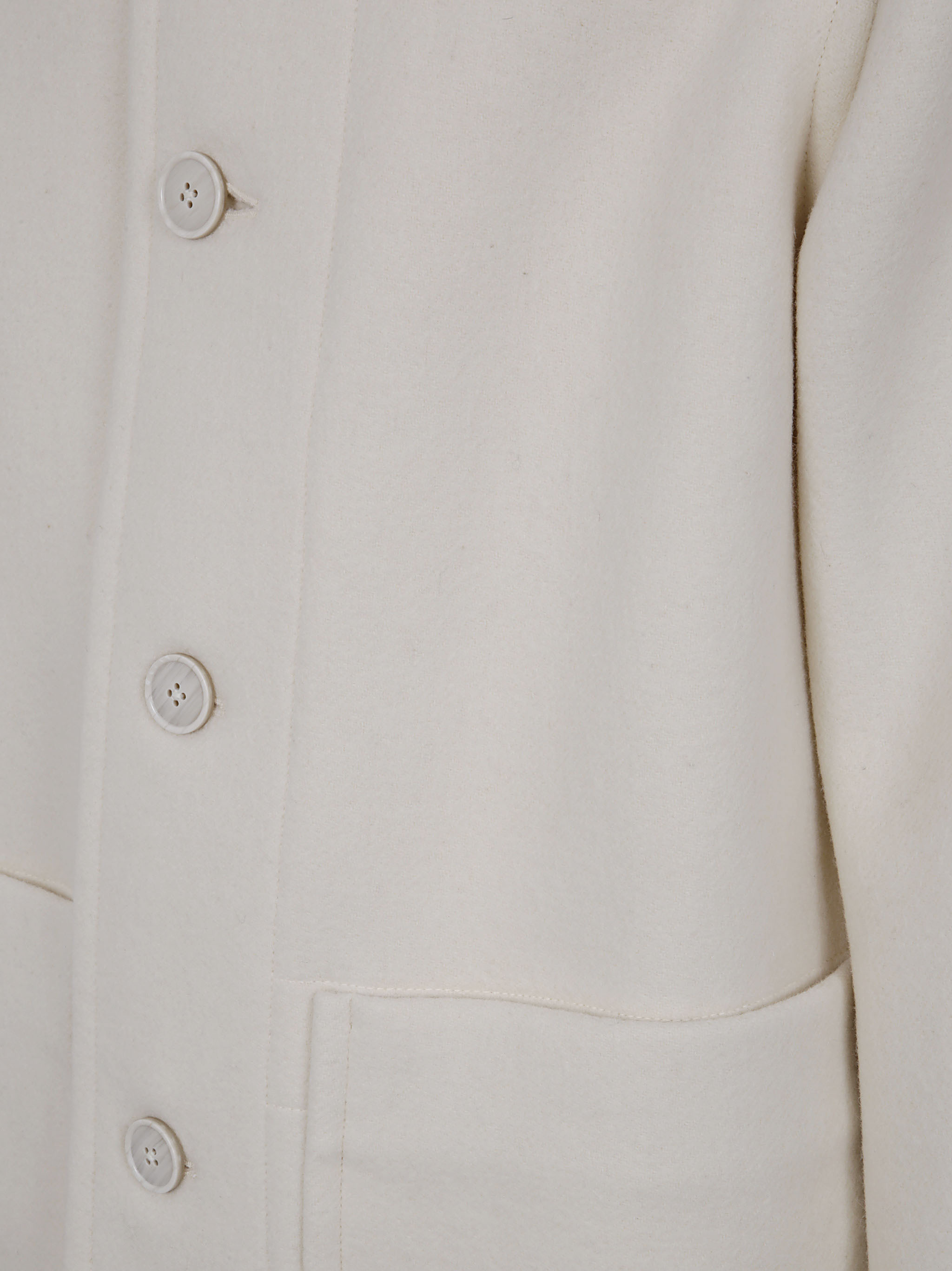 Dries Van Noten Long-sleeved Lapel Coat In White