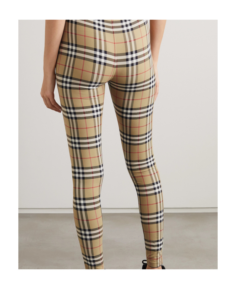 Burberry Archive Check Leggings In Nude