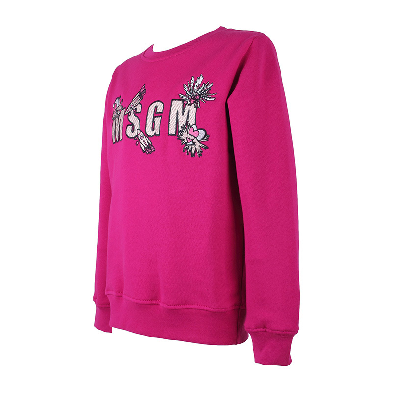 Msgm Printed Sweater In Pink