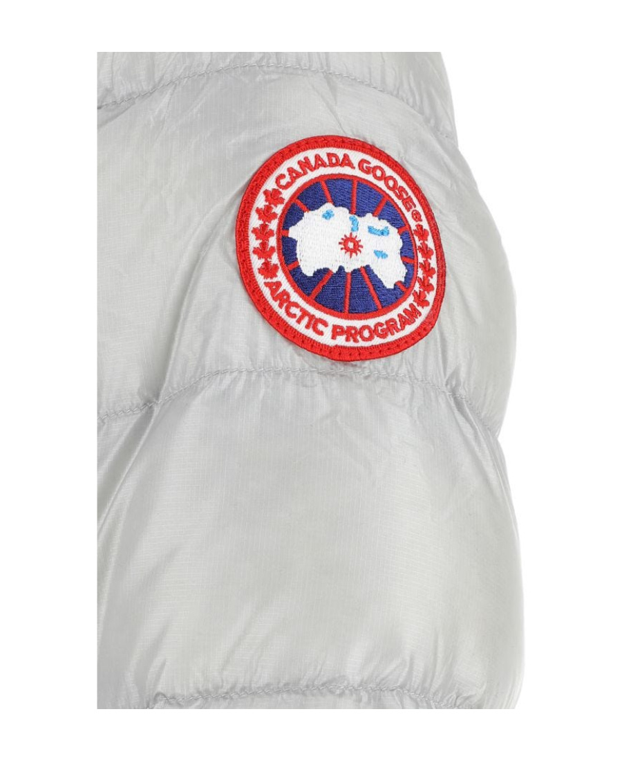 Canada Goose Logo-patch Padded Jacket In Gray
