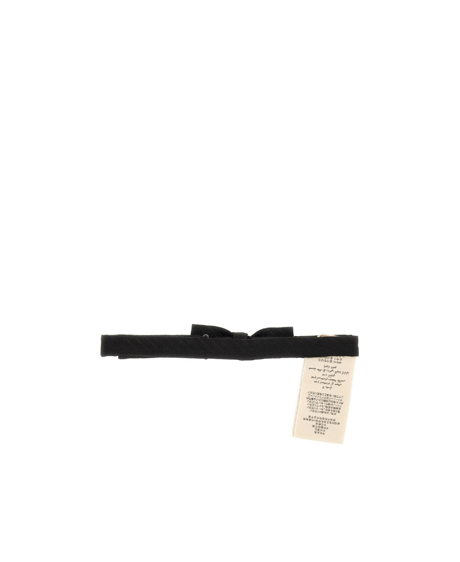 Gucci Interlocking G Silk Bow Tie In Black