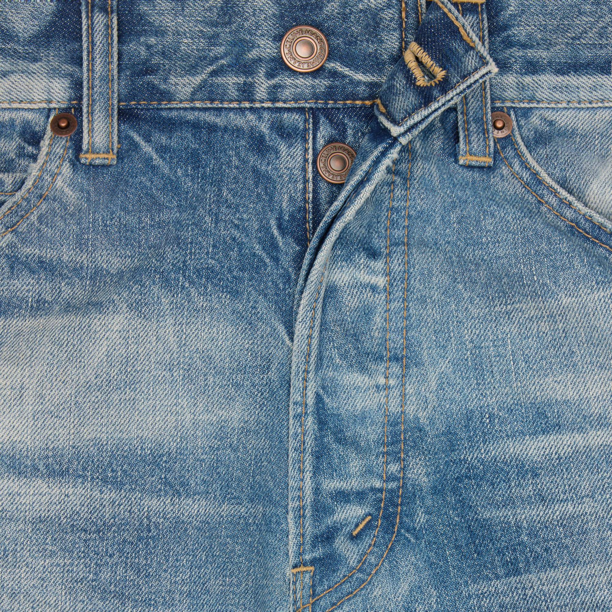 Celine Kurt Denim Jeans With Morning Light Wash In Blue