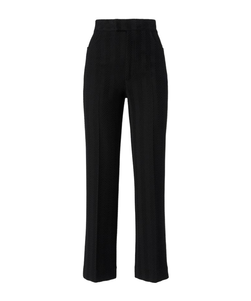 Missoni Zigzag-pattern Straight Trousers In Black