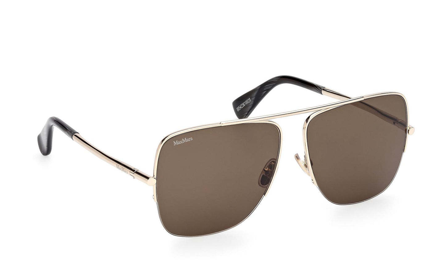Max Mara Women's Gold & Roviex Modified Aviator Sunglasses In Brown