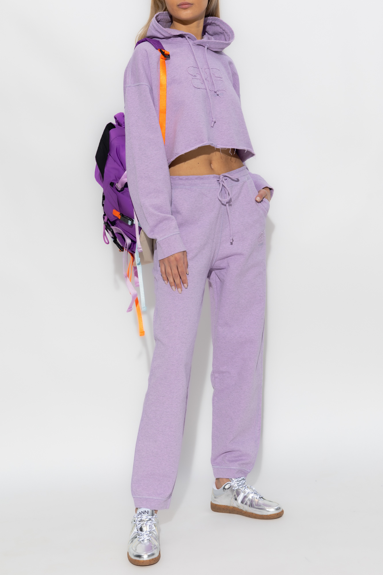 Ganni Isoli Hoodie In Purple