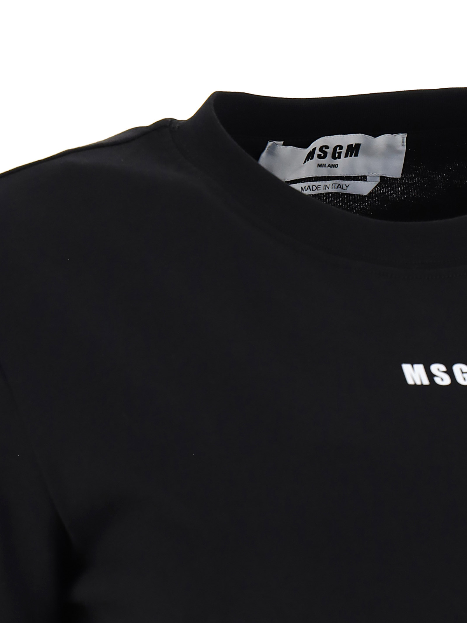 MSGM MSGM LOGO PRINTED CREWNECK T-SHIRT