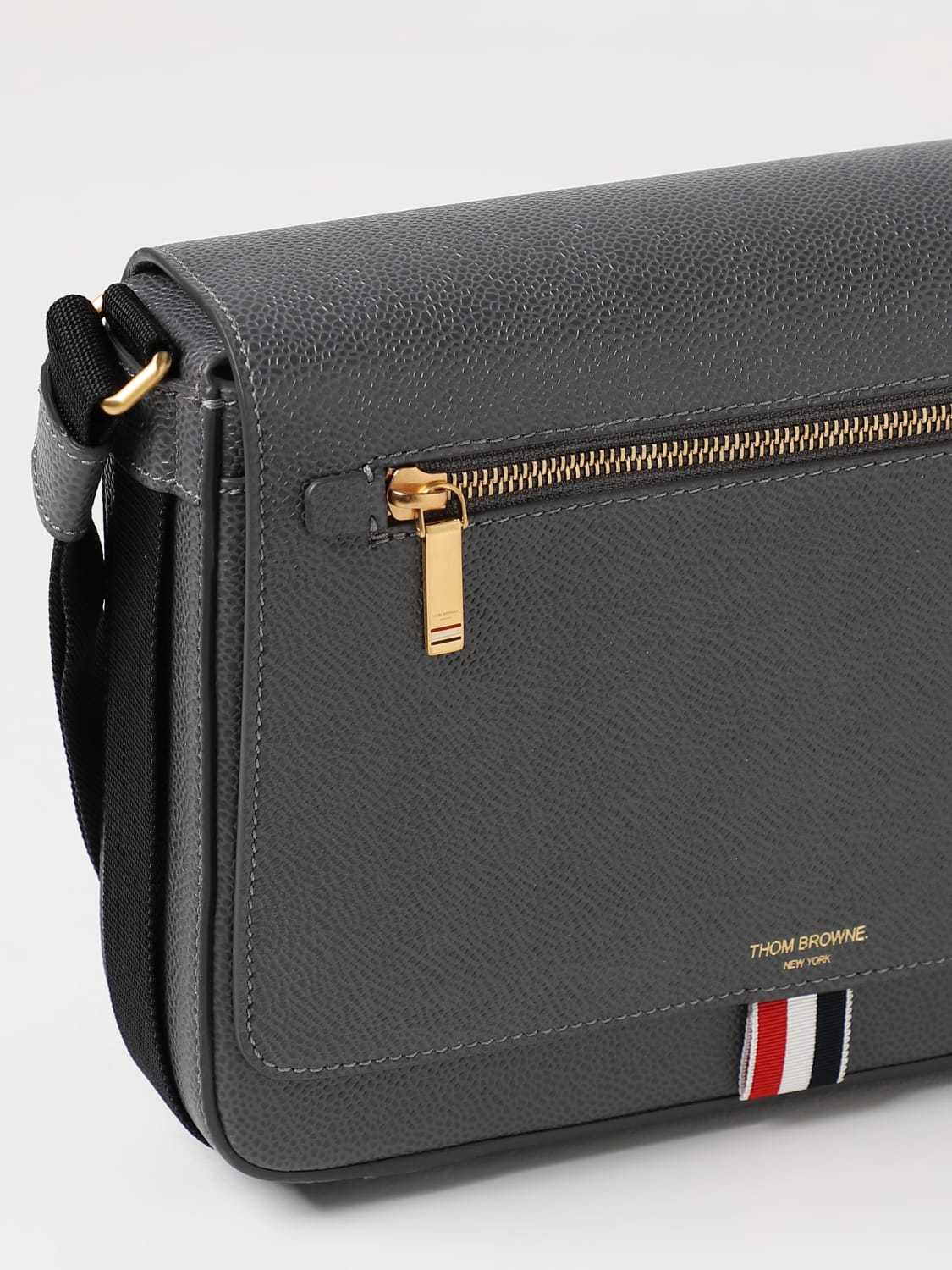 Thom Browne Reporter Crossbody Bag In Gray