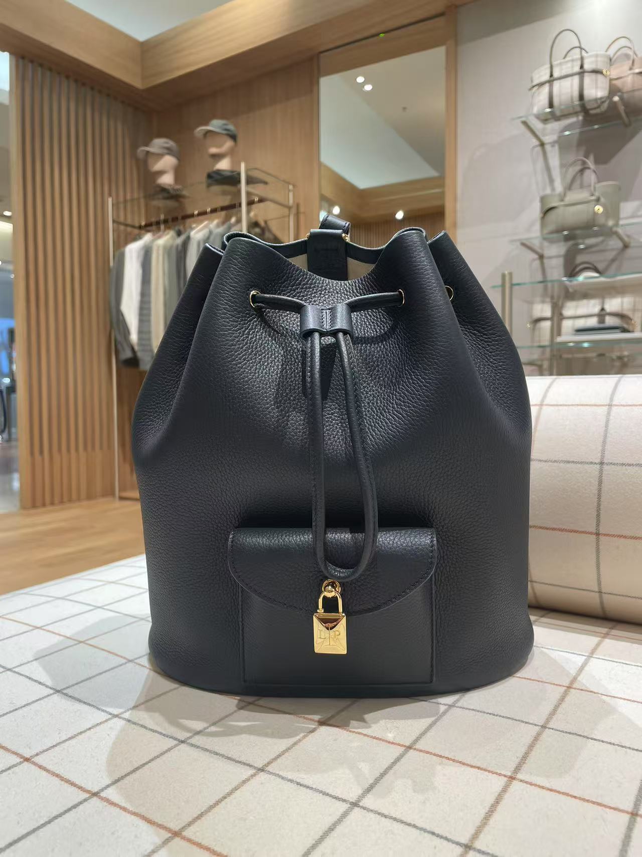 Loro Piana Extra Drawstring Backpack In Black