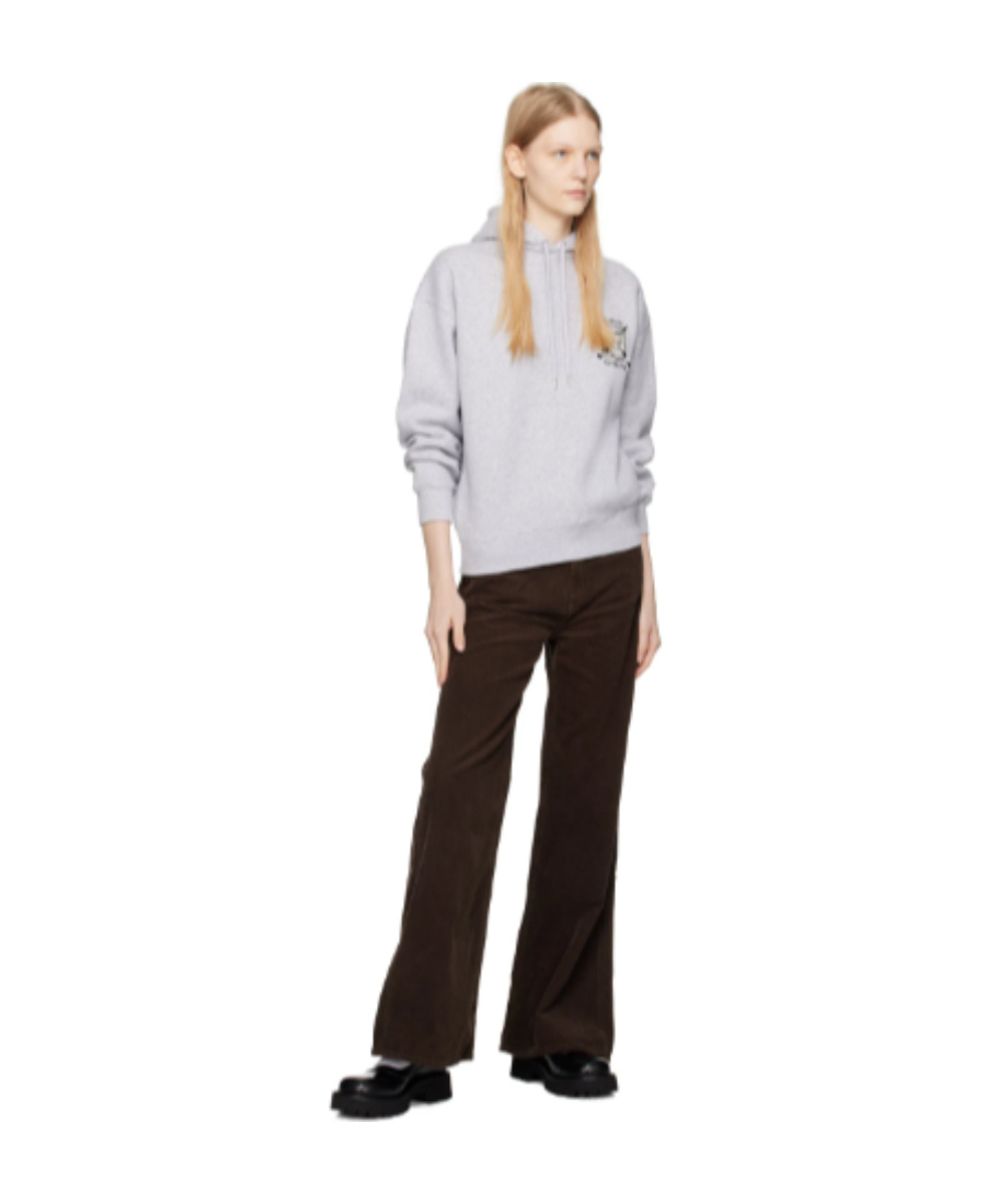 MAISON KITSUNÉ FOX-EMBROIDERED COTTON HOODIE