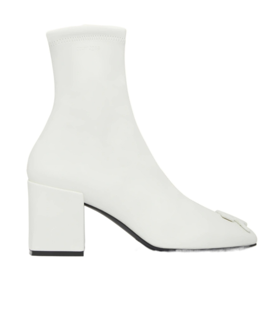 Courrèges Heritage 70mm Leather Boots In White