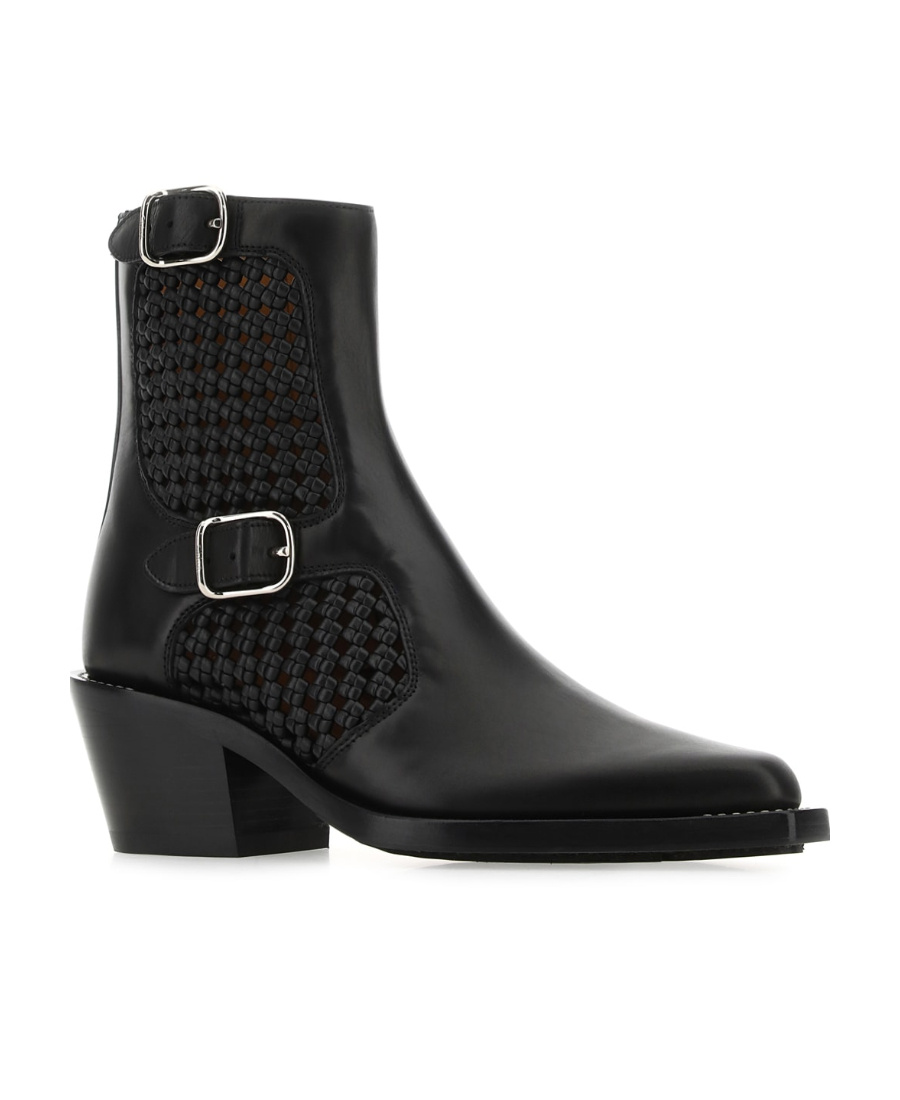 Chloé Logo Boots In Black