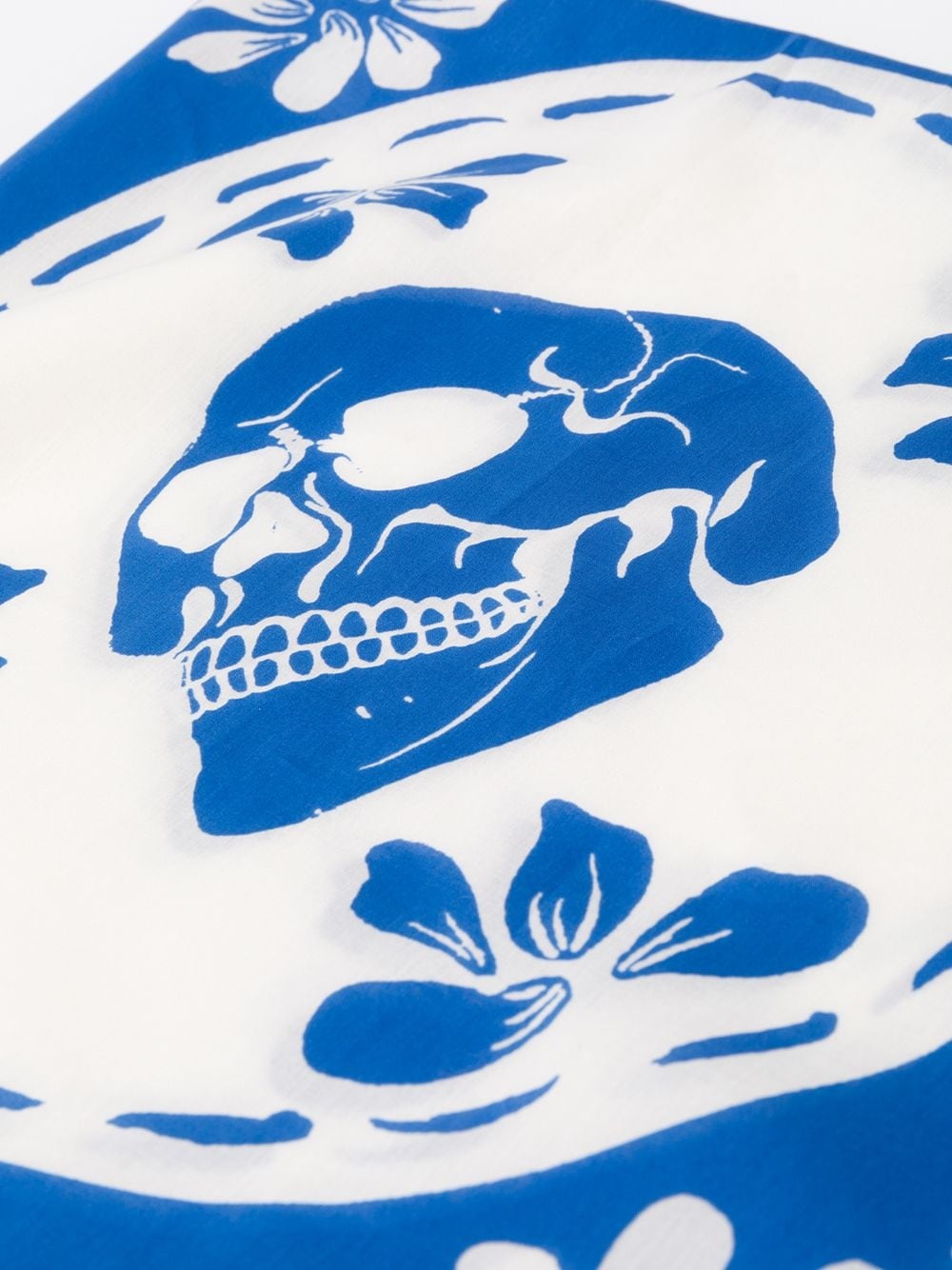 Alexander Mcqueen Pattern Printed Scarf In Blue