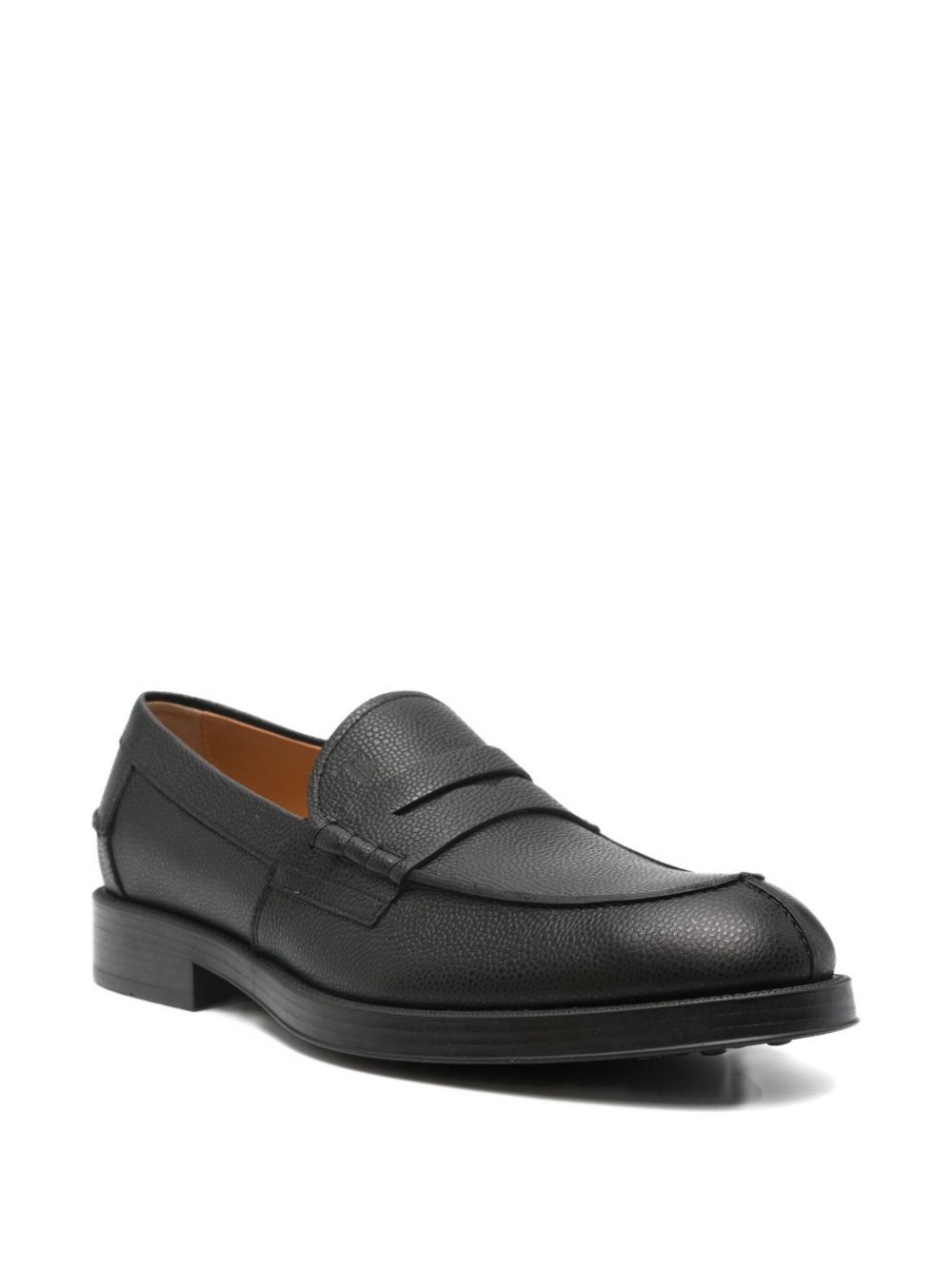 Tod's Round Toe Loafers In Black