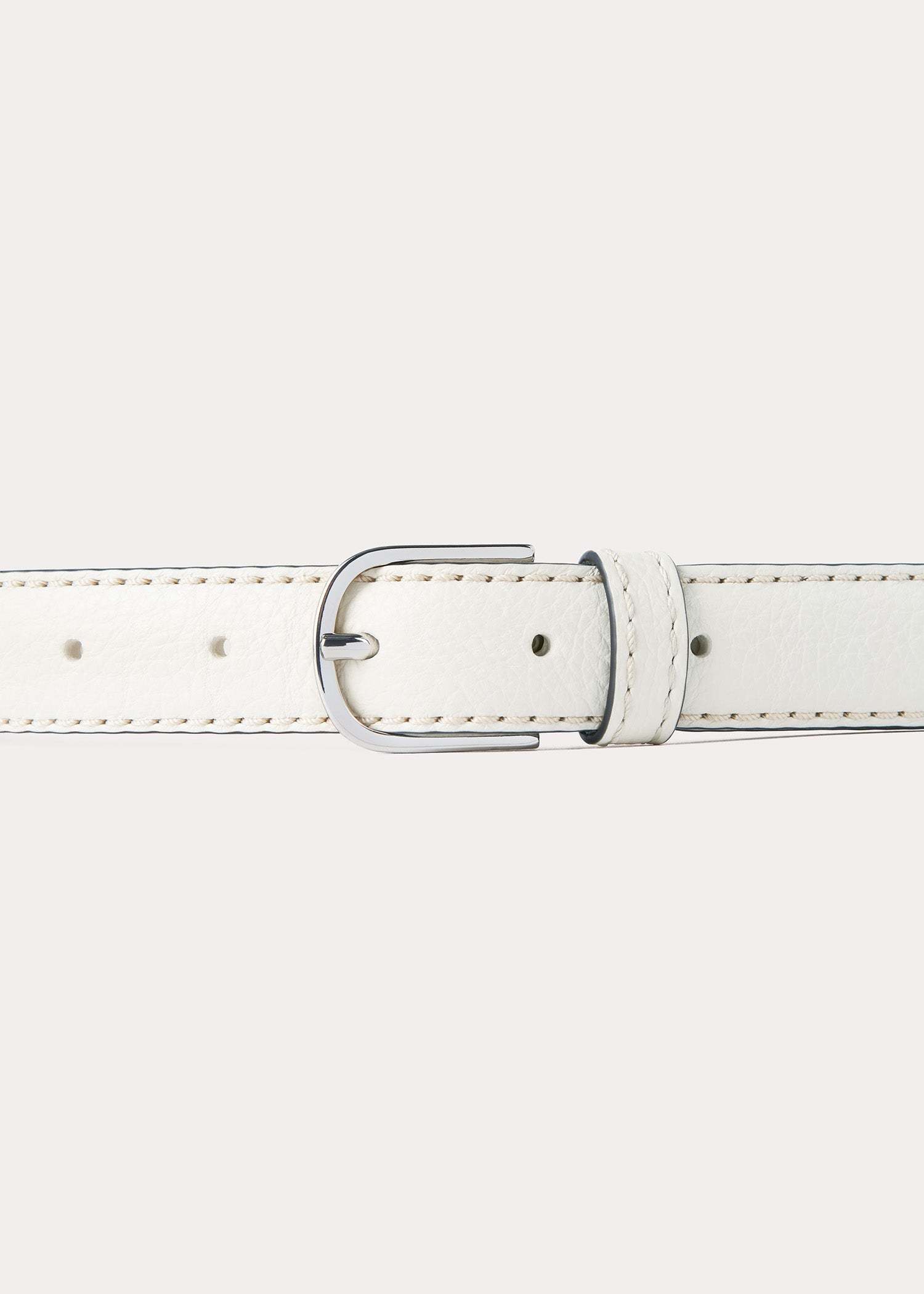 Totême Grained-leather Belt In White