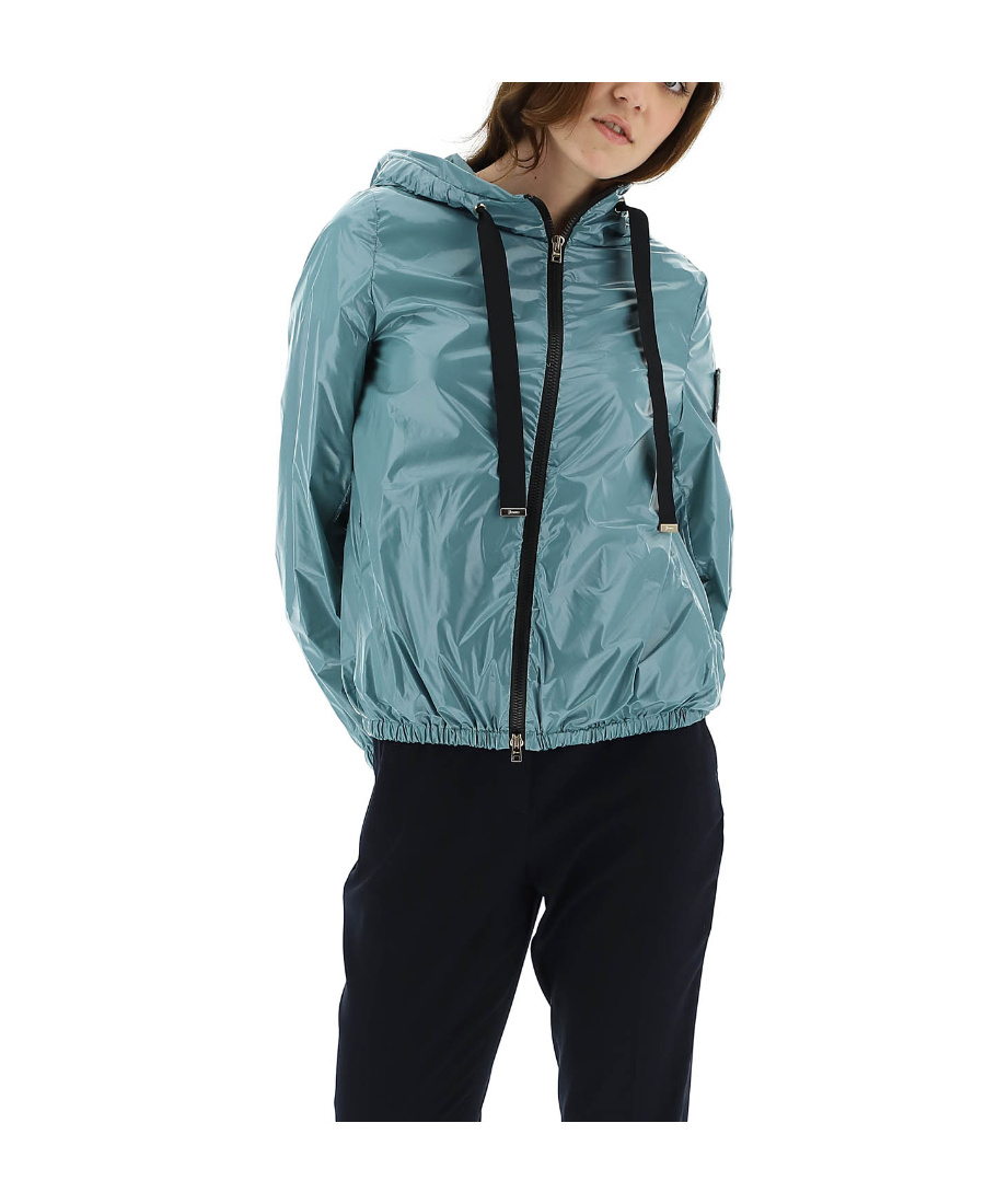 Herno Zip-front Hooded Jacket In Blue