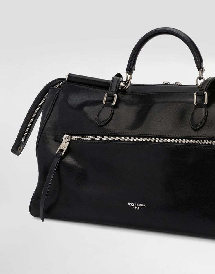 Dolce & Gabbana Zipper Shoulder Bag In Black