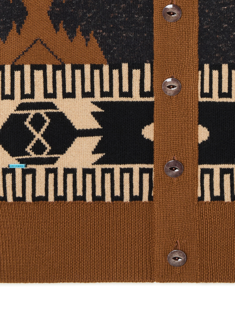 Alanui Dreamscape Icon Geometric-pattern Cardigan In Multi