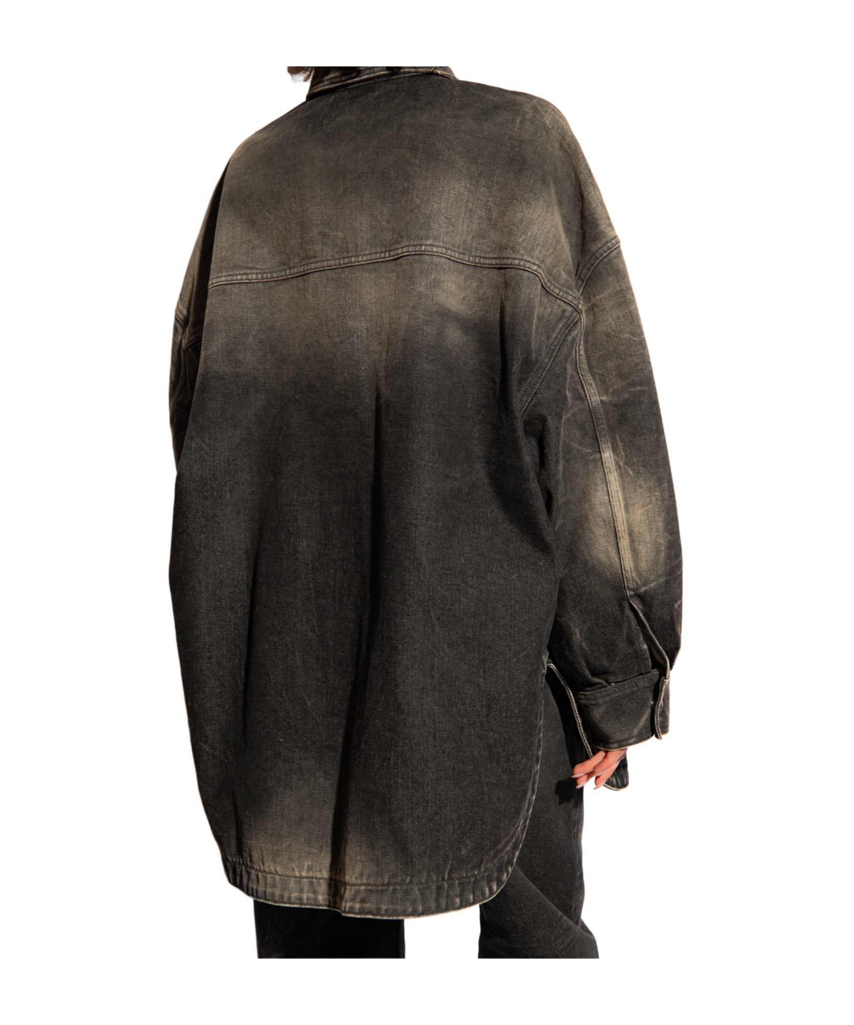 ATTICO BLEACHED-EFFECT DENIM COAT