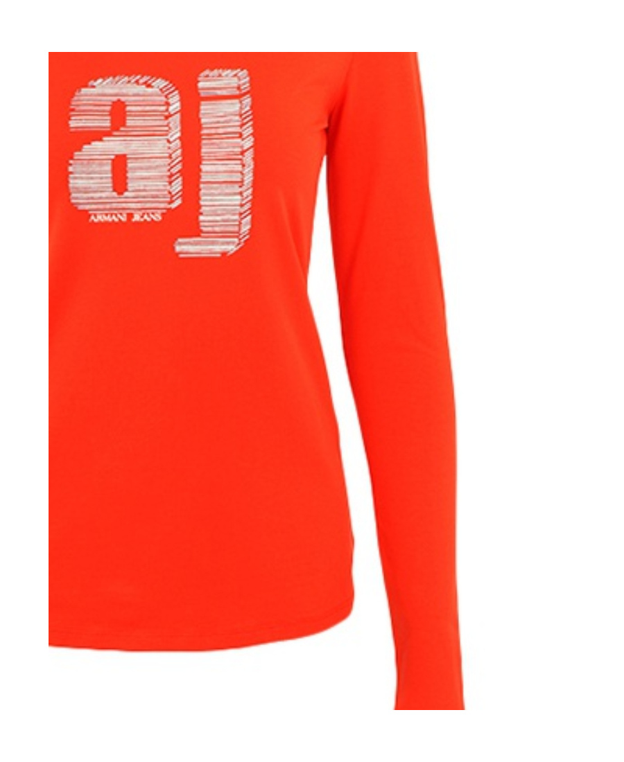 Shop Armani Jeans Logo T-shirt In Red
