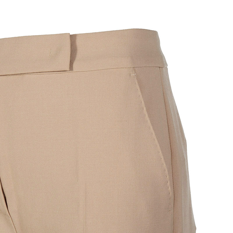 Max Mara Zemona Wool Casual Pants In Nude