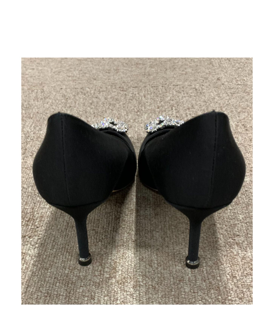 Manolo Blahnik Logo High Heels In Black