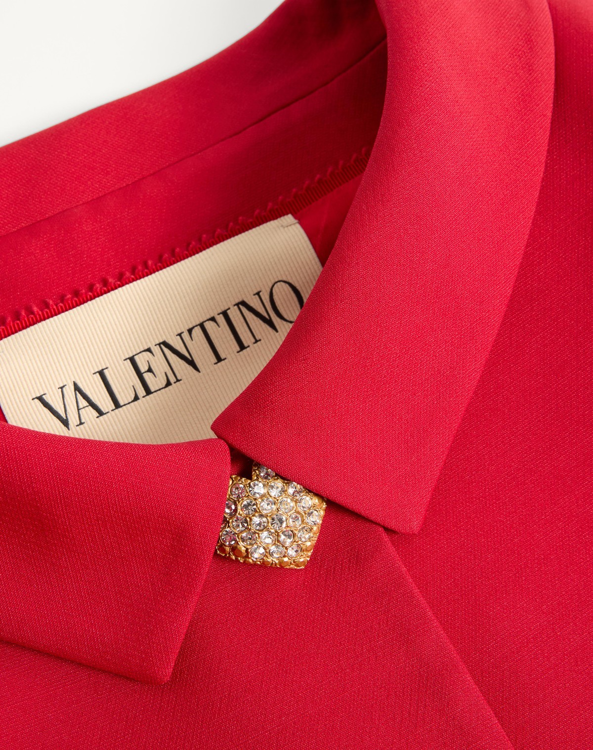 Valentino Womens Paris Heart-button Relaxed-fit Wool And Silk Jacket In Red