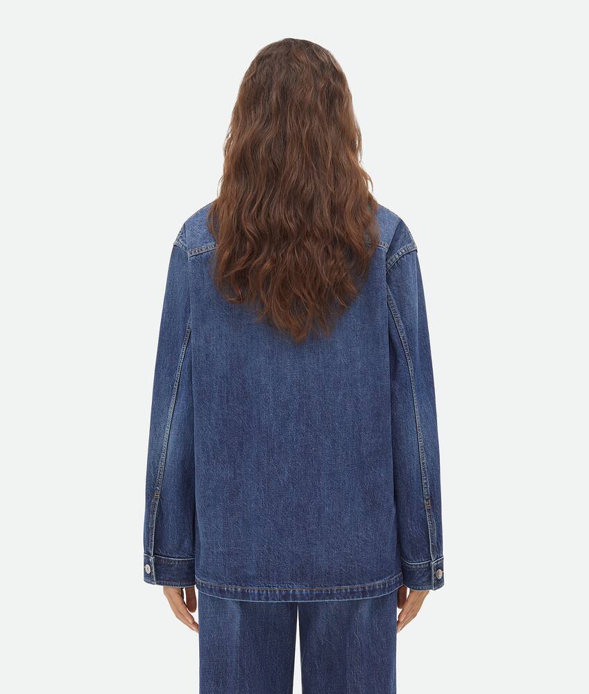 Bottega Veneta Classic-collar Denim Jacket In Blue