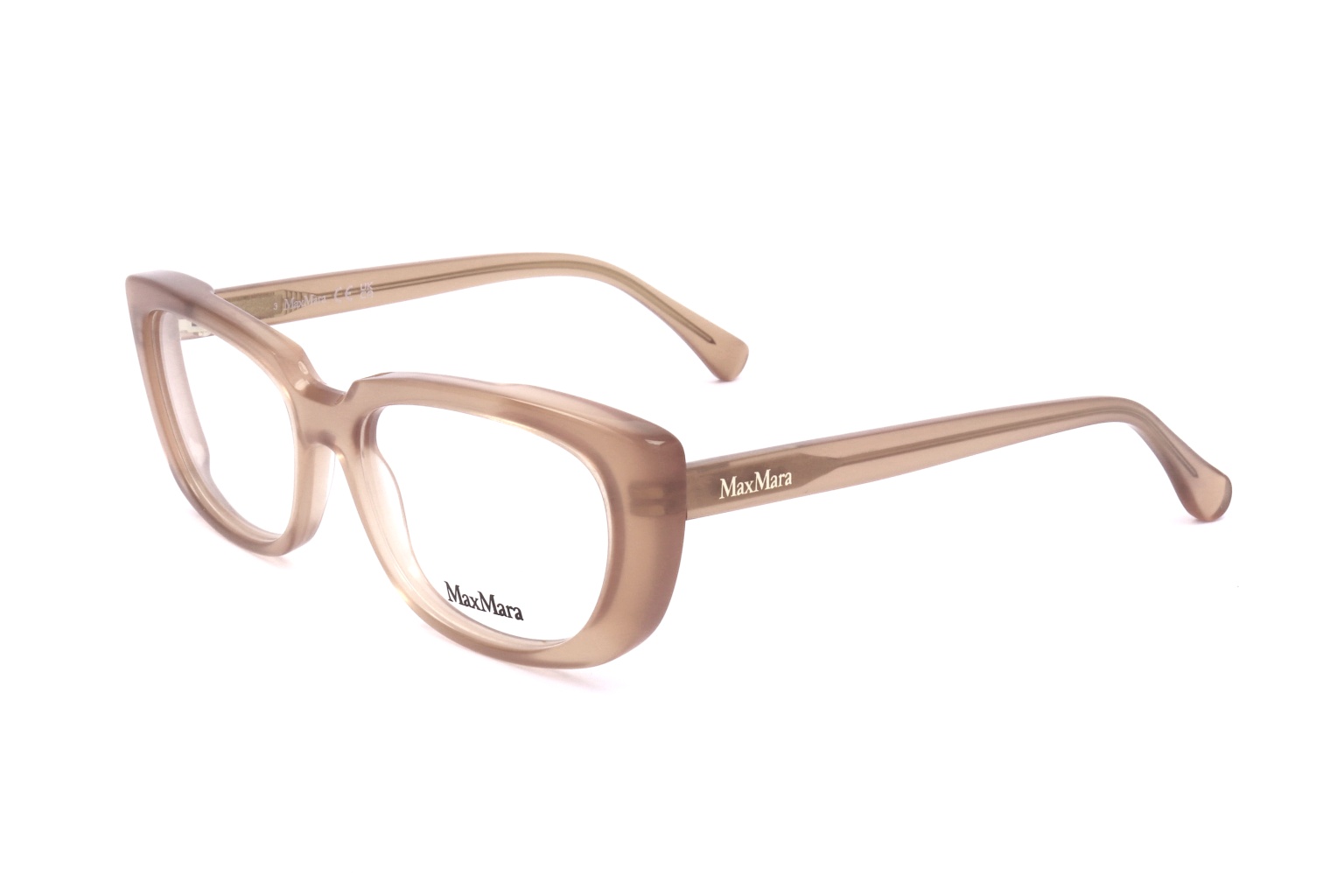 Max Mara Rectangle Frame Glasses In Nude