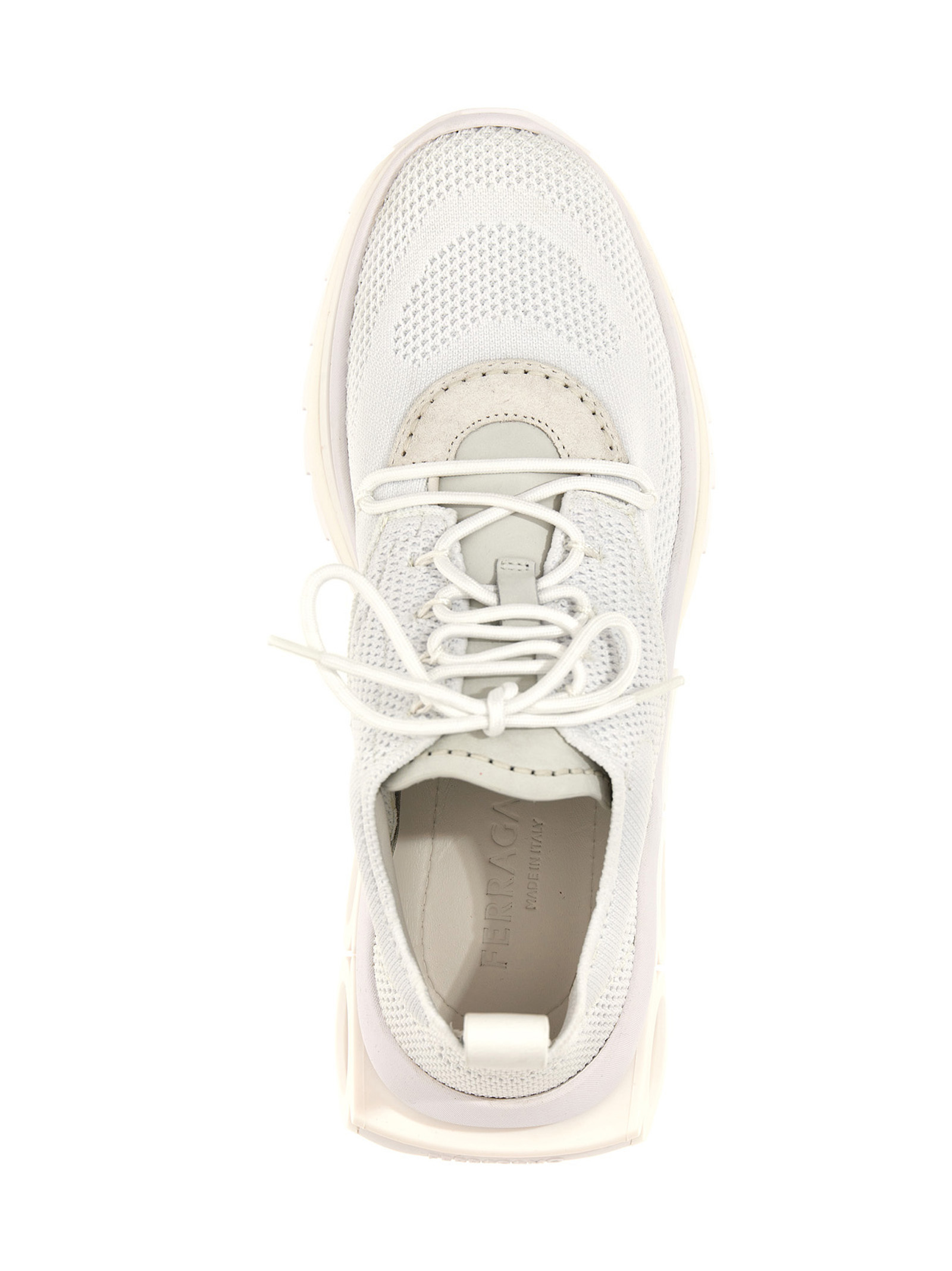 Ferragamo Logo Sports Shoes In White
