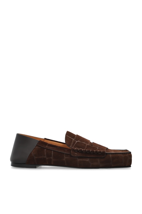 Jacquemus Square Head Loafer Shoes In Black