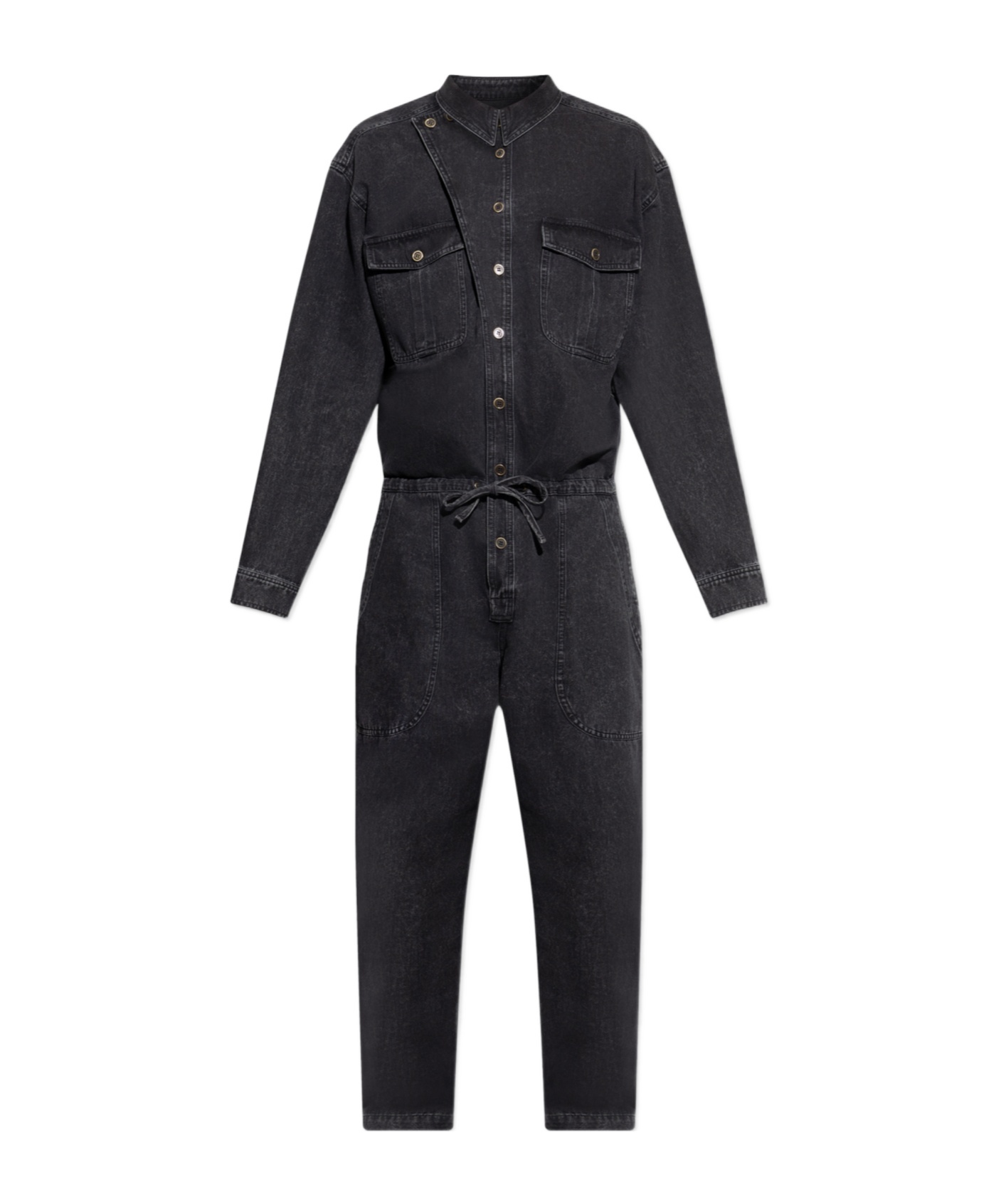 Isabel Marant Button-fastening Pocket Jumpsuit In Black