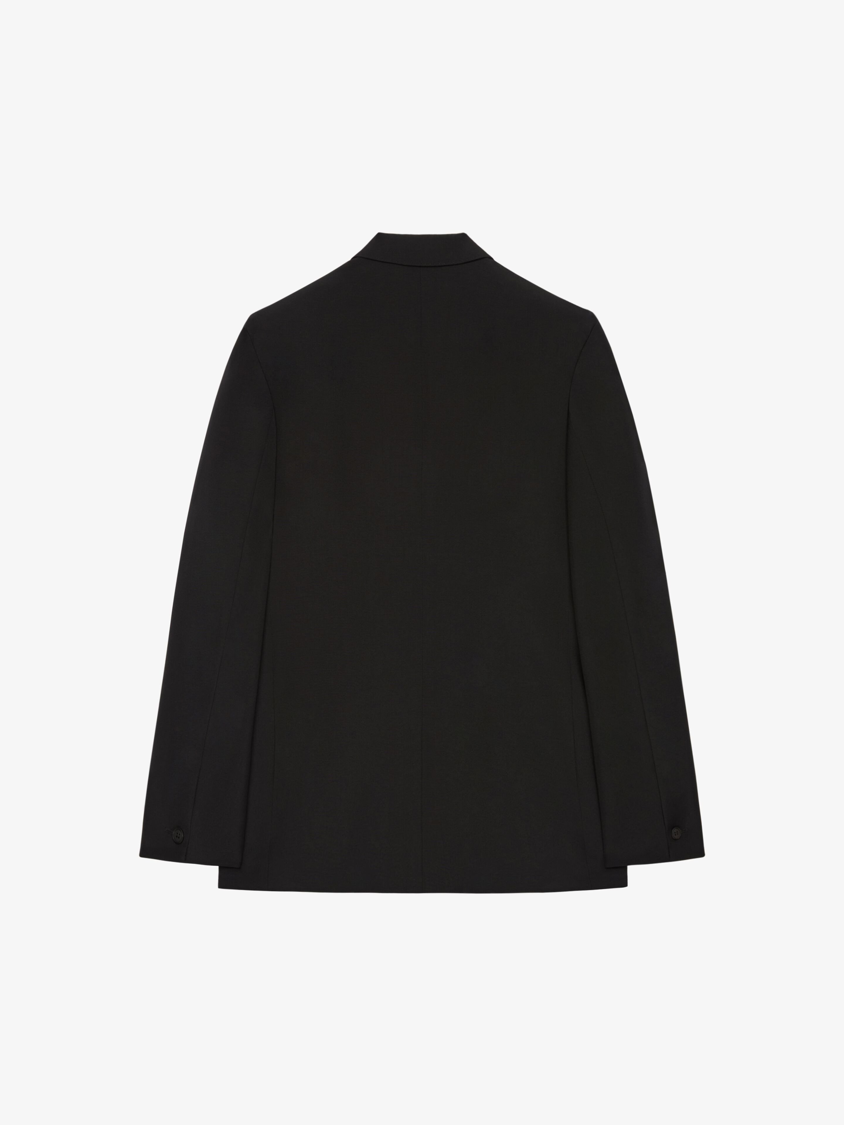 Givenchy Fitted Suit-jacket In Wool Mohair With Satin Collar In Black