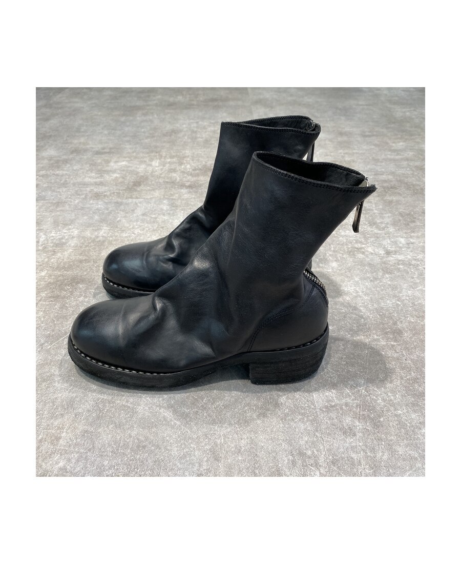 Guidi Soft Zipped Ankle Boots In Black