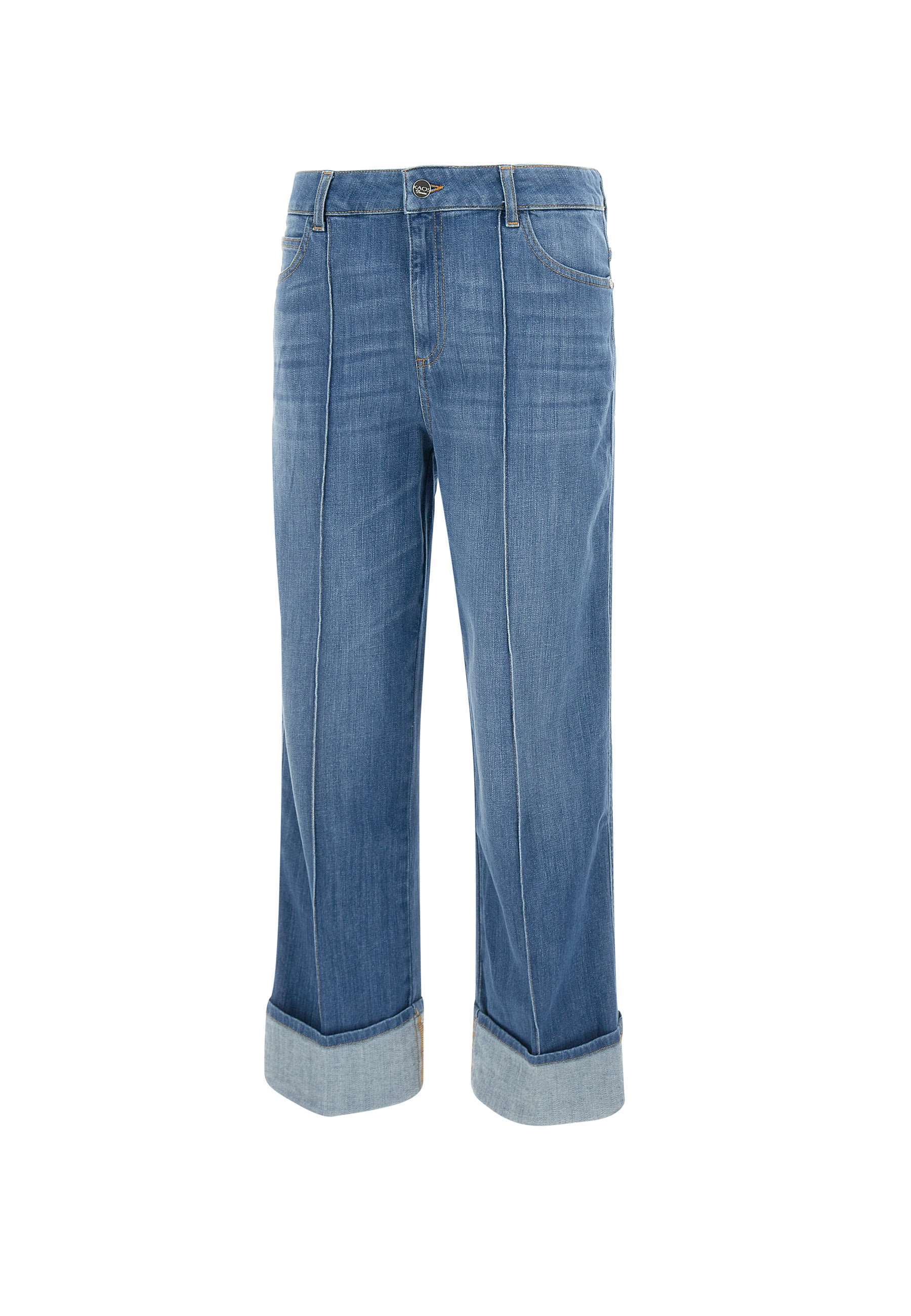 Kaos Piped-trim Jeans In Blue