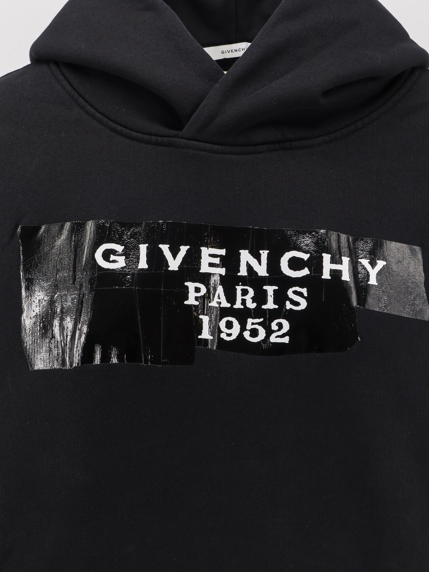 Givenchy Hooded Cotton Sweatshirt Featuring Kangaroo Pocket In Black