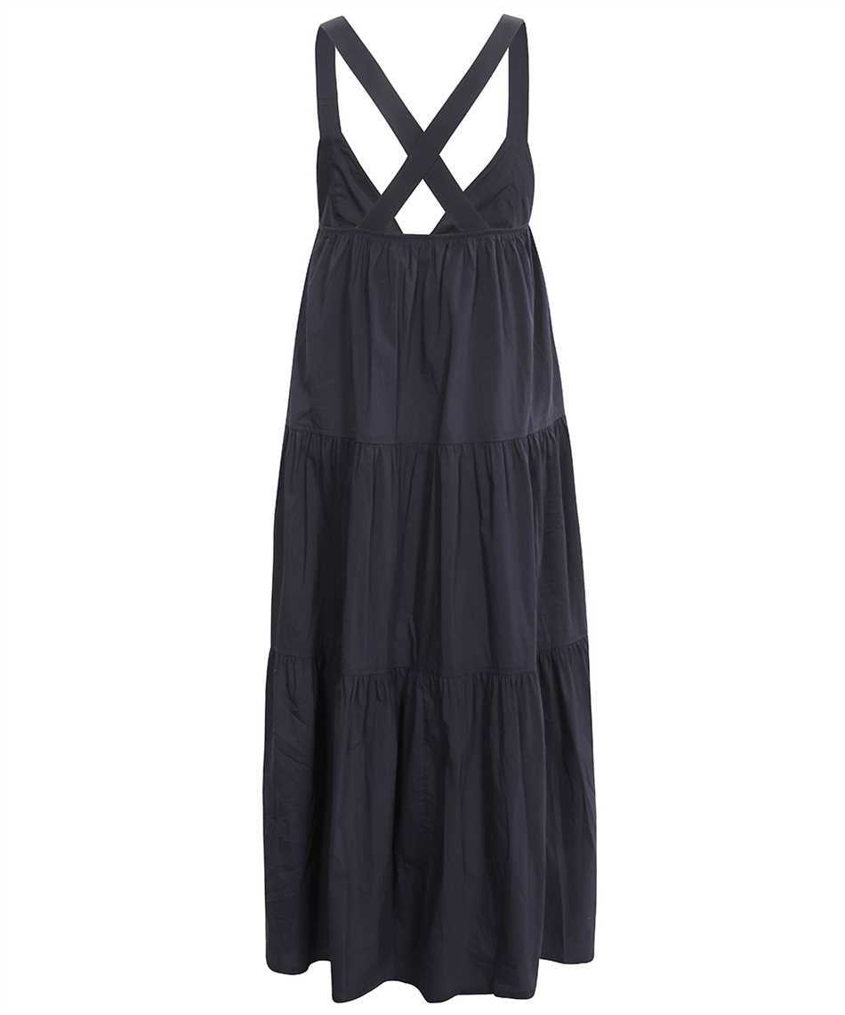 Emporio Armani Tiered Sleeveless Midi Dress In Blue