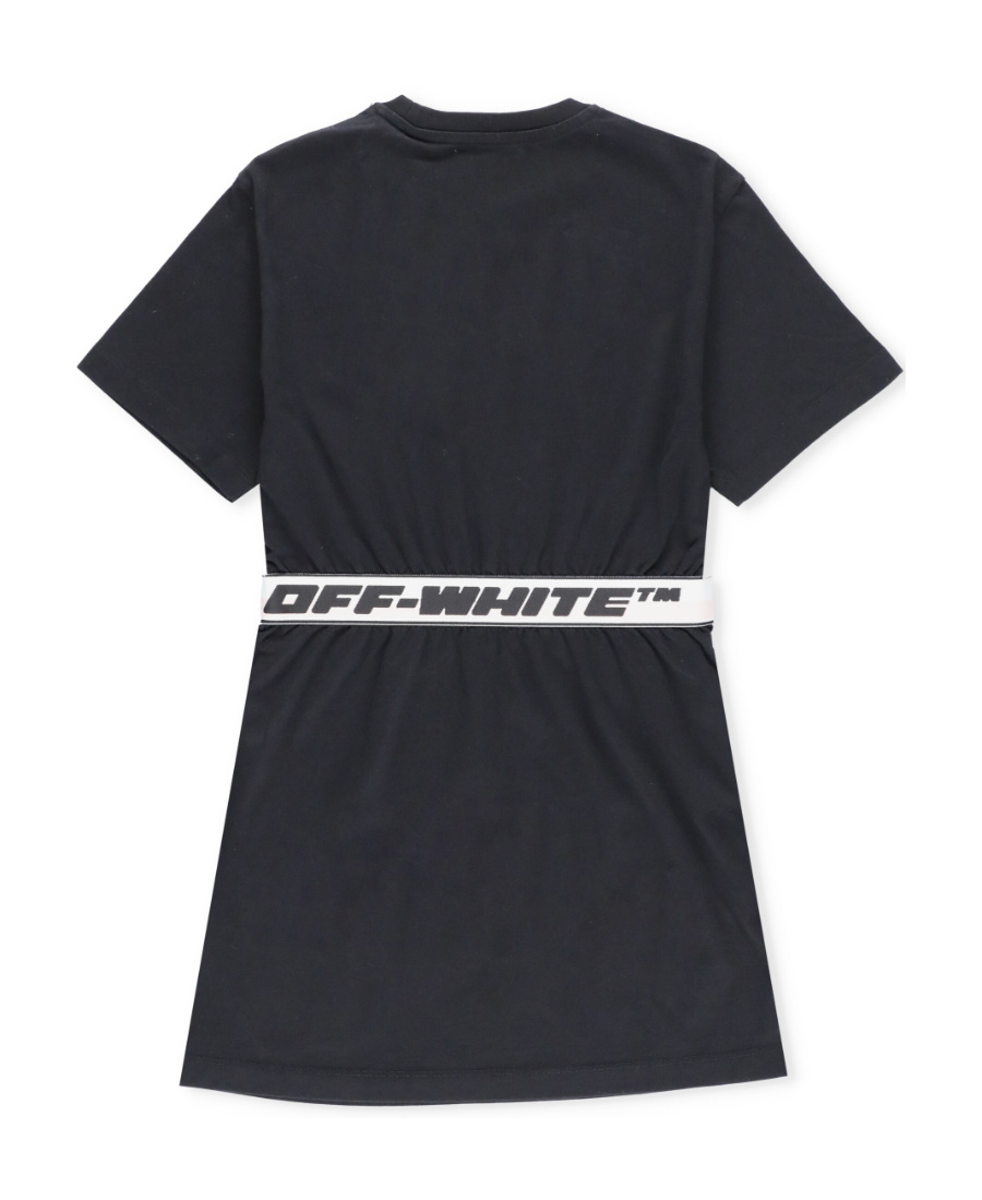 Off-white Girls Logo Band Dress In Black