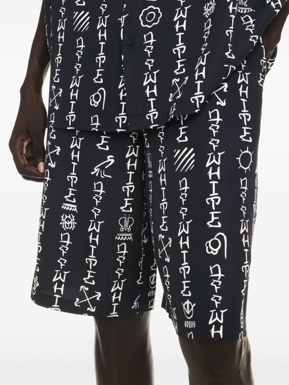 Off-white Type Ao Bermuda Shorts In Black